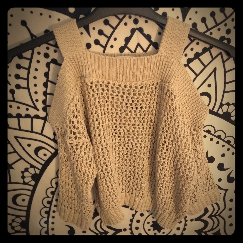 Zara cream knitted crop top